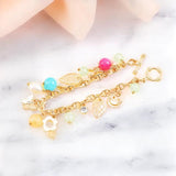Butterfly Charm Bracelet for Women Jewelry Girl Gift Cross Pearl Pendant Chains