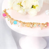 Butterfly Charm Bracelet for Women Jewelry Girl Gift Cross Pearl Pendant Chains