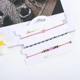 3pcs Natural Stone Adjustable Beads Bracelet Set