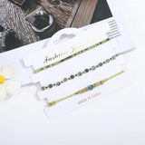 3pcs Natural Stone Adjustable Beads Bracelet Set