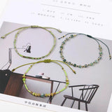 3pcs Natural Stone Adjustable Beads Bracelet Set