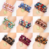 Crystal Stone Beads Tassel Bracelet for Women and Man