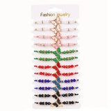 12pcs Polymer Clay Butterfly Charms Bracelets Adjustable Rope Chain Bracelet