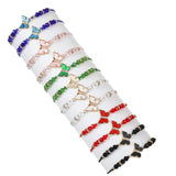 12pcs Polymer Clay Butterfly Charms Bracelets Adjustable Rope Chain Bracelet