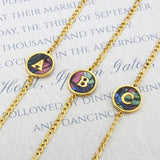 Colorful Shell Letter Charm Bracelet Women's Jewelry Gift