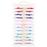 12pcs Shell Crystal Beads Braided Bracelets Women Girl Charms Kid Bracelet
