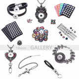 12pcs Mix Musical Note Glass Clip Charms 18mm Snap Button DIY Snaps Bracelet