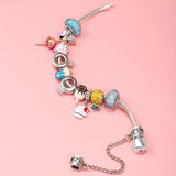 Ice Cream & Sweet Cone Beads Bracelet with Candy Pendant Charm