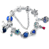 Starry Sky Moon Fox Charms Beads With Aircraft Pendants European Style Bracelet