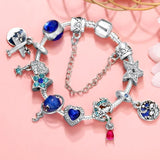 Starry Sky Moon Fox Charms Beads With Aircraft Pendants European Style Bracelet