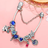 Starry Sky Moon Fox Charms Beads With Aircraft Pendants European Style Bracelet
