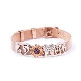 Rose Charm Mesh Bracelet Animal Fruit Beaded Bangle