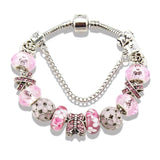 5 Colors Rhinestone&Crystal Beads Butterfly Charm Bracelet