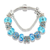 5 Colors Rhinestone&Crystal Beads Butterfly Charm Bracelet