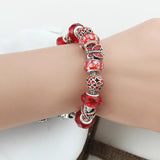 5 Colors Rhinestone&Crystal Beads Butterfly Charm Bracelet