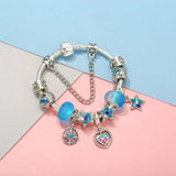High Stars Globe Charm Beads Pendants DIY Snake Chain Charm Bracelet