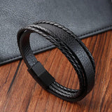 Braided Rope Leather Bracelet for Men