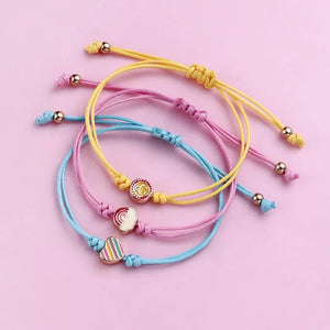 3Pcs Cloud Star Rainbow Smiling Face Bracelet Set