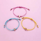 3Pcs Cloud Star Rainbow Smiling Face Bracelet Set