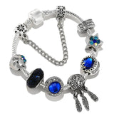 Crystal Star Charm Beads Pendants DIY Snake Chain Charm Bracelet