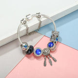 Crystal Star Charm Beads Pendants DIY Snake Chain Charm Bracelet