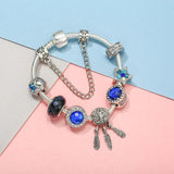 Crystal Star Charm Beads Pendants DIY Snake Chain Charm Bracelet