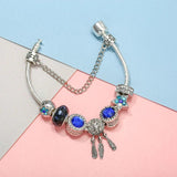 Crystal Star Charm Beads Pendants DIY Snake Chain Charm Bracelet