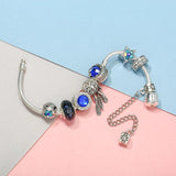Crystal Star Charm Beads Pendants DIY Snake Chain Charm Bracelet