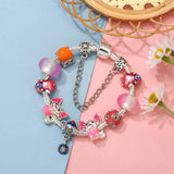 Pink Cartoon Charms Bracelets For Women Children