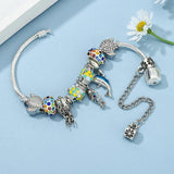 Vintage Fish Dolphin Beads Charm Bracelet - DIY Jewelry Gift