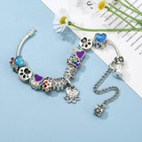Vintage Dog Paw Beads Charm Bracelet for Women
