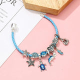 Summer Dolphin Starfish Charm Bracelet for Couples
