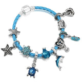Summer Dolphin Starfish Charm Bracelet for Couples