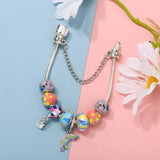 Colorful Charms Bracelet Rainbow Hot Air Balloon Snake Chain DIY Jewelry