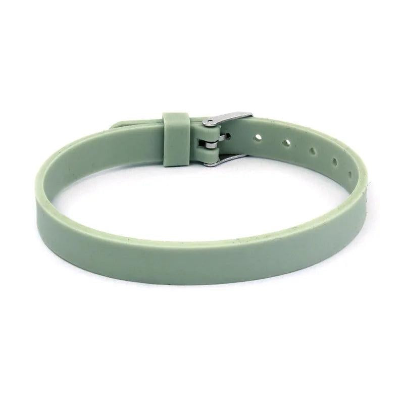 20PCS 8MM Silicone Wristband Bracelets DIY Accessory Fit 8mm Slide Letter Charms