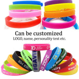 20PCS 8MM Silicone Wristband Bracelets DIY Accessory Fit 8mm Slide Letter Charms