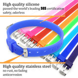 20PCS 8MM Silicone Wristband Bracelets DIY Accessory Fit 8mm Slide Letter Charms