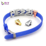 20PCS 8MM Silicone Wristband Bracelets DIY Accessory Fit 8mm Slide Letter Charms