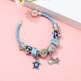 Leather Chain Turtle Shell Beads Bracelet Jewelry Gift