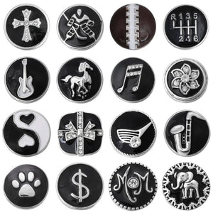 6pcs Snap Button Mixed 18mm Dripping Snap Buttons Jewelry for Necklace