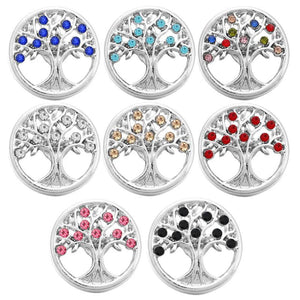 5pcs Mixed Crystal Rhinestone Flowers Snap Buttons for Jewelry
