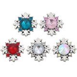 5pcs Rhinestone Flower 18mm Metal Snap Buttons for Snaps Jewelry