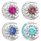 5pcs Rhinestone Flower 18mm Metal Snap Buttons for Snaps Jewelry