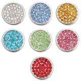 5pcs Rhinestone Flower 18mm Metal Snap Buttons for Snaps Jewelry