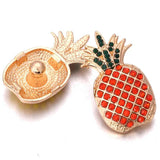 5pcs Pineapple Snap Buttons 18mm Charm Fit Snap Bracelet for Women ZA039