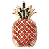 5pcs Pineapple Snap Buttons 18mm Charm Fit Snap Bracelet for Women ZA039
