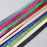 10PC 8mm Glitter PU Leather Belt 1M Length No Buckle DIY Wristband Keych