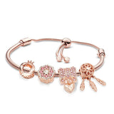 Life Of Tree Beads Charm Bracelet Bangles, Adjustable Chain Bracelet for Women