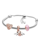 Life Of Tree Beads Charm Bracelet Bangles, Adjustable Chain Bracelet for Women
