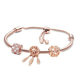 Life Of Tree Beads Charm Bracelet Bangles, Adjustable Chain Bracelet for Women